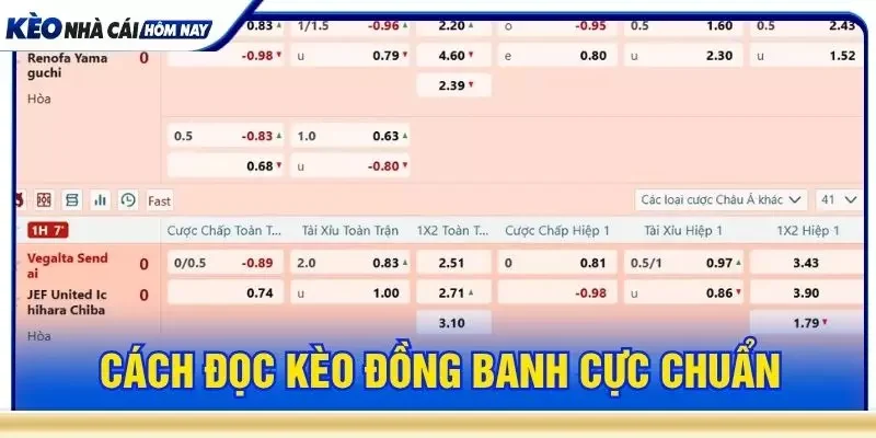 Cách đọc kèo đồng banh cực chuẩn