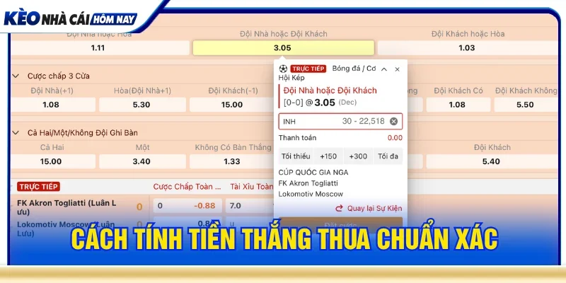 Hướng dẫn vào kèo và cách tính tiền kèo cơ hội kép là gì