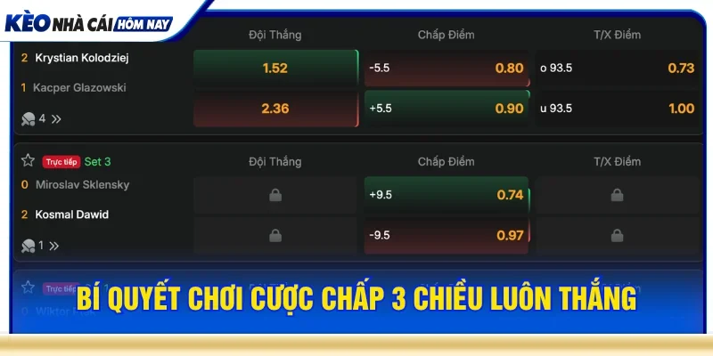 Kinh nghiệm soi kèo cược chấp 3 chiều là gì