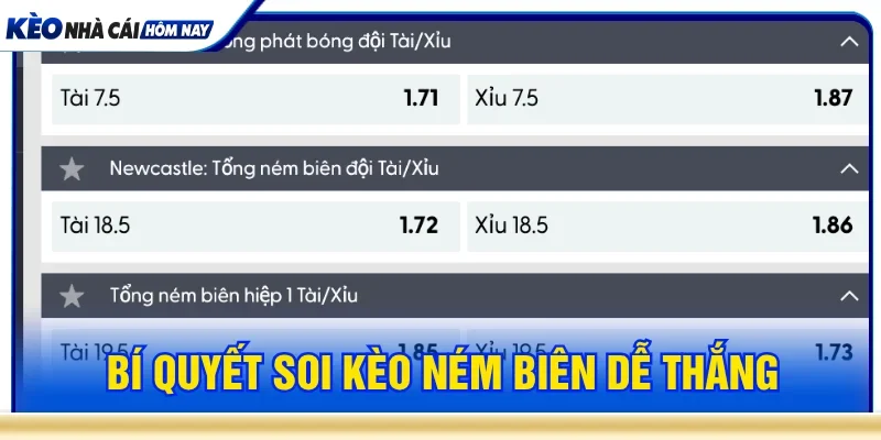 Kinh nghiệm soi kèo ném biên là gì cho dân bet mới